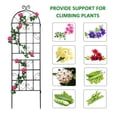 thumbnail image 3 of 4 Pack Garden Arch Trellis for Climbing Plants, Metal Arch Arbor, Black Yard Lawn Fence Trellis, 71" x 19.7", 3 of 9