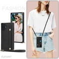 thumbnail image 2 of for iPhone 16 Plus/Apple 16 Plus 6.7" Crossbody Wrist Strap Wallet Case with Cash Change Slot, Removable Adjustable Shoulder Lanyard PU Leather Cover for Apple iPhone 16 Plus XK-Black, 2 of 17