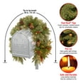 thumbnail image 5 of National Tree Company Pre-Lit Feel Real® Artificial Mailbox Swag Decoration, Green, Colonial Fir, LED Lights, Decorated with Pine Cones, Berry Clusters, Christmas Collection, 3 Feet, 5 of 5