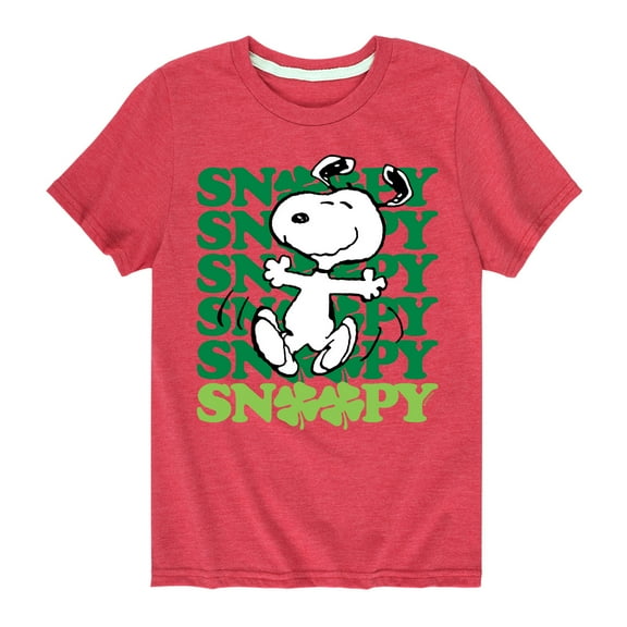 Snoopy Clover Dance - Toddler And Youth Short Sleeve Graphic T-Shirt