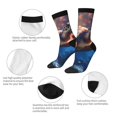 thumbnail image 4 of Fotbe Night Sky Turtle Calcetas Largas con Estampado para Hombre y Mujer – Calcetas de Compresión Transpirables y Elásticas, Viajar y Uso Diario Talla 5-11, 4 of 6