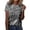 Grey, variant on HBFAGFB T-Shirts for Women Crew Neck Gradient Print Short Sleeves Casual Summer Clothes Pink Size L