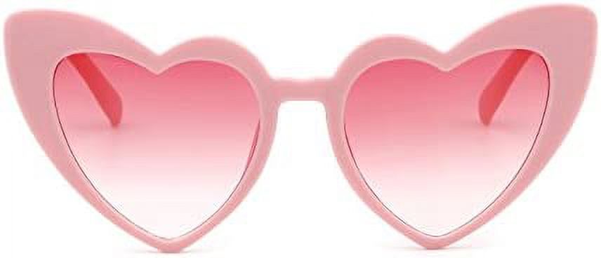 Love Heart Shaped Sunglasses for Women - Vintage Cat Eye Mod Style Retro Glasses as Birthday Gifts - image 5 of 7