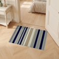 thumbnail image 2 of ODIKA 2'x3' Ultra-Soft Accent Mat, Striped Vintage Colorblock Bands Retro Pinstripe Panel Rhythm None Washable, Bare feet friendly, Easy Care Indoor rug for Bedside, Footrest, 2 of 7