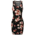 thumbnail image 1 of FashionOutfit Women's Casual Floral Fitted Sleeveless Racerback Bodycon Mini Dress, 1 of 3