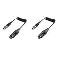 thumbnail image 1 of 2X XLR 3Pin Female to Mini XLR 4Pin Female Amplifier Audio Mixer Mini Microphone Camera Audio Cable, 1 of 3