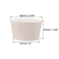 thumbnail image 2 of White Tapered Shaped Solid Rubber Stopper for Lab Tube Stopper Size #12, 2 of 5