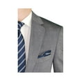 thumbnail image 3 of Salvatore Exte Men's Suit Two Button Blazer Plus Flat Front Pants Silver Gray, 3 of 4