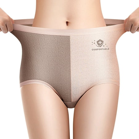 

Women Panties Ladies Mid Waist Elastic Stitching Seamless Cotton Breathable Comfortable Abdominal Lifting Panties 2023