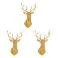 thumbnail image 1 of relayinert Easy To Paste And Remove 3D Deer Head Mirror Wall Sticker For Quick Decor Updates Living Space gold M 3Set, 1 of 6