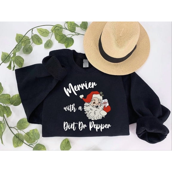 Merrier With A Diet Dr Pepper Season Sweatshirt, Dr Pepper Lover , Dr Pepper Soda Sweatshirt, Soda Lover , Dr Pepper Sweatshirt Tshirt All Size S-5XL
