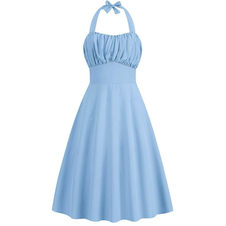 Women's Retro Solid Color Dress Womens Dresses below The Knee Dress Women Womens Summer Dresses Short Summer Beach Dress Proposal Dress Casual Maxi Dresses for Women Summer Women Midi Dresses Summer - Women's Retro Solid Color Dress Womens Dresses below The Knee Dress Women Womens Summer Dresses Short Summer Beach Dress Proposal Dress Casual Maxi Dresses for Women Summer Women Midi Dresses Summer -