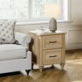 thumbnail image 3 of FITUEYES Rustic/Lodge Storage Medium Density Fiberboard Rectangle End Table, Oak, 3 of 7