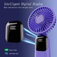 thumbnail image 4 of Ventilador portátil GOCKERA F01, batería de 4200 mAh, 5 velocidades, color morado, 4 of 6