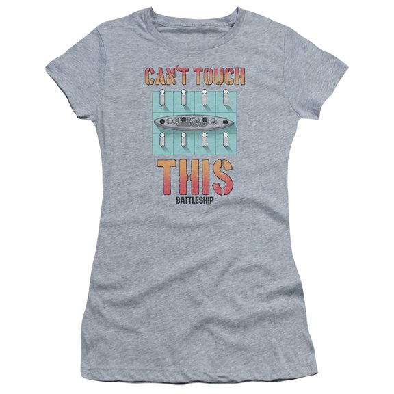Battleship Cant Touch This S/S Junior Women's T-Shirt Sheer Athletic Heather