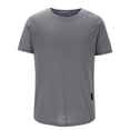thumbnail image 1 of pstuiky camisetas para hombre, Camiseta deportiva y de fitness de color liso para hombre, con mangas cortas y cuello redondo. camisas casuales para hombre l, 1 of 4