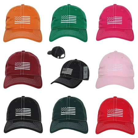US American Tonal Flag USA United States of America Cotton Polo Baseball Hat Cap-Black