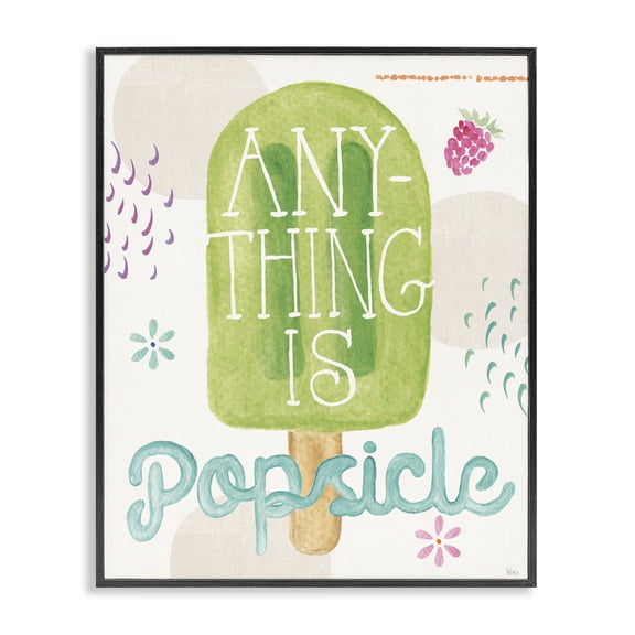 Stupell Industries Uplifting Summer Phrase Food & Beverage Painting Black Framed Art Print Wall Art, 11 x 14