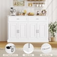 thumbnail image 5 of Homfa White Buffet Cabinet with 2 Large Drawers & 4 Doors, 55" W Sideboard Buffet Storage Cabinet with Shelves, Modern Credenza for Kitchen Dining Room Living Room, 5 of 7