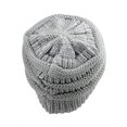 thumbnail image 1 of Unisex Trendy Warm Chunky Soft Stretch Cable Knit Slouchy Beanie Skully - Silver, 1 of 2