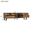 thumbnail image 7 of TV Stand for 80 Inch TVs, Paproos TV Console with Storage Cabinets, TV Cabinet with Drawers and Doors, Media Console Table Entertainment Center with Open Shelves for Living Room, Office, Wood, 7 of 7