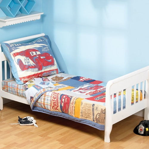 Disney Pixar Cars Retro Road 4Piece Toddler Bedding Set