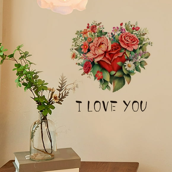 EGNMCR Valentine's Day Window Decoration Stickers PVC Self Adhesive Love Lips Festival Wall Stickers Self Adhesive Festival Stickers