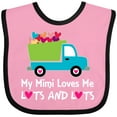 thumbnail image 3 of Inktastic Mimi Loves Me Grandson Gift Boys Baby Bib, 3 of 4