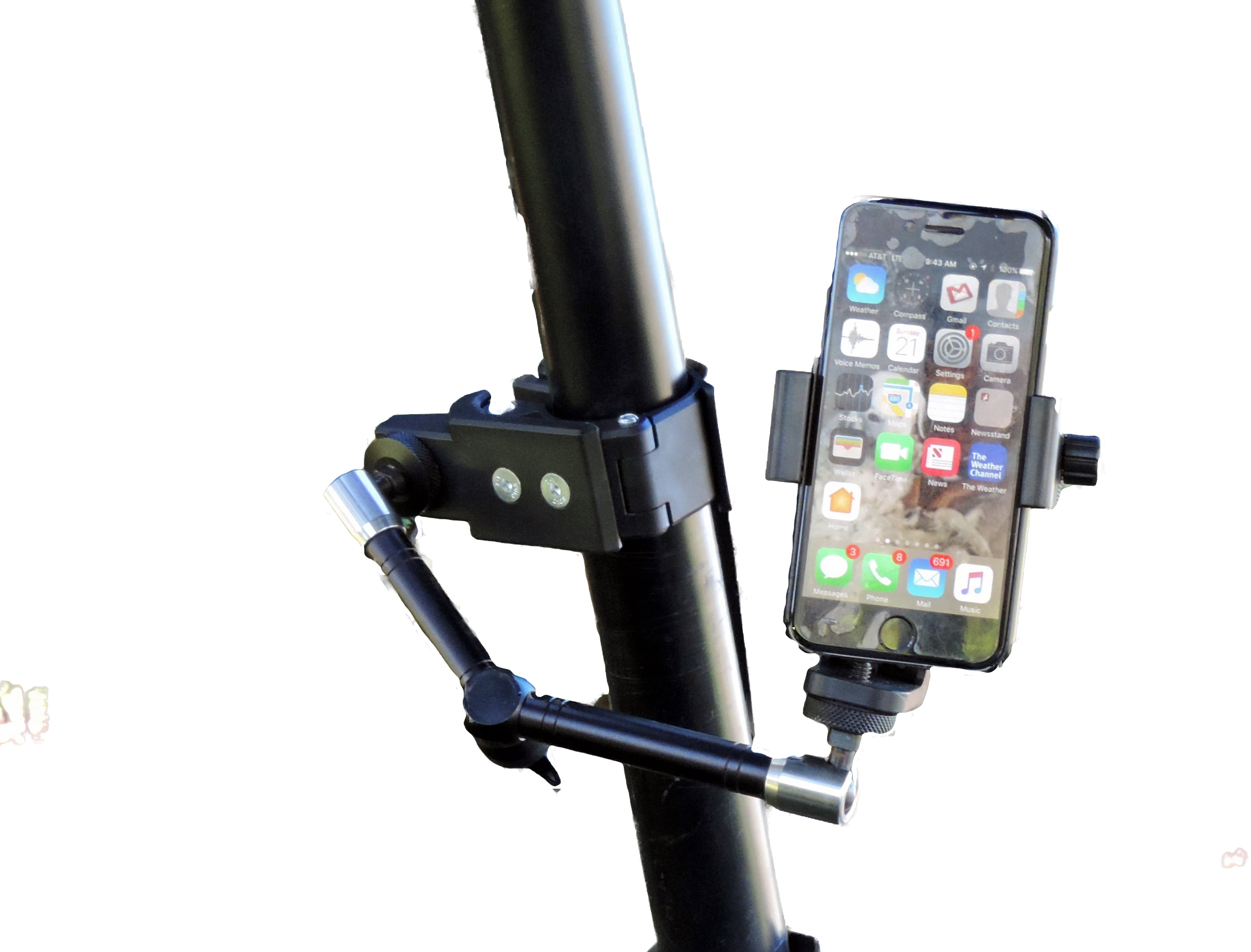 UTV Smart Phone Holder with Adjustable Arm and Fastclamp