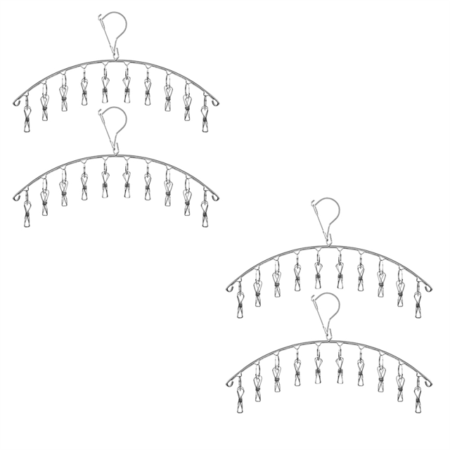 Multi-Functional Stainless Steel Clothes Rack Clothes Rack Household Windproof Underwear Sock Rack Clothes Rack