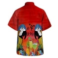 thumbnail image 4 of Mens T-shirts Men's Spring/ summer Fashion Casual Parrot Print Party Beach Loose Print Short Sleeve Shirt Men Long Sleeve Layering Shirt Short Men Casual Sports Shirts Sippers for Toddlers Red 2XL, 4 of 4