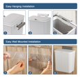 thumbnail image 4 of Cubo de compostaje de cocina Ryhiac de 9 litros con tapa montado en la pared, gris, 4 of 6