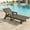 Dark gray, variant on Gaderth Patio Chaise Lounge Chair, HDPE Outdoor Lounge Chair with Rolling Wheels, Cup Holder, 5 Positions Adjustable Lounge Chairs, All-Weather Durable Lounger for Poolside, Beach, and Patio