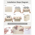 thumbnail image 4 of Caja Organizadora de Archivos de Cartón para Carpetas Colgantes, Caja de Archivos para Escritorio de Computadora, Archivador, Trabajo en Casa, Oficina, Aula (Beige), 4 of 4