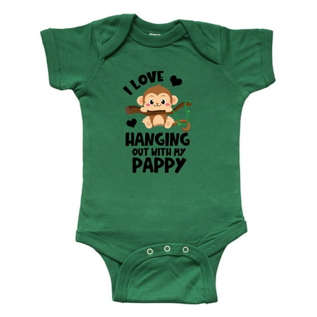 

Inktastic Monkey I Love Hanging out with My Pappy Gift Baby Boy or Baby Girl Bodysuit