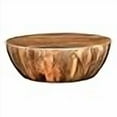 thumbnail image 3 of The Urban Port Mango Wood coffee Table in Round Shape, Dark Brown, 3 of 4