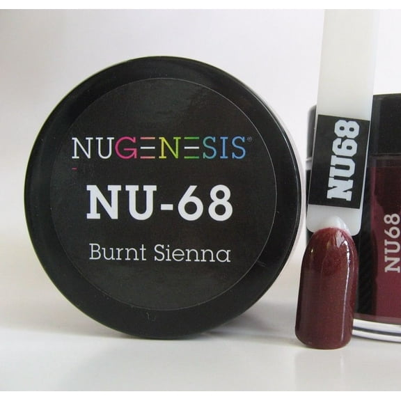 NUGENESIS Nail Color Dip Dipping Powder 1oz/jar - NU68 Brunt Sienna