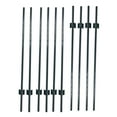 10PCS 5 Feet Fence Posts U Channel Metal Border Post Kit for Backyard