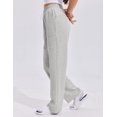 thumbnail image 3 of Pinspark Women's Petite Lenght Straight Leg Sweat Pants High Waist Stretch Sweatpants Drawstring Lounge Pants with Pockets, 3 of 6