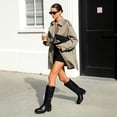 thumbnail image 3 of DREAM PAIRS Women's Knee High Boots Square Toe Tall Boots Pull-On Western Stitching Block Heel Fashion Boots, 3 of 8