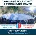 thumbnail image 2 of Winter Pool Cover 15 ft Round for Above Ground | 10% Thicker | Ultra Thick & Durable Above-Ground Pool Cover | PoolProtect Pro Premium Cold- and UV-Resistant Pool Cover | by Protectera (Blue, 15ft), 2 of 7