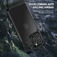 thumbnail image 6 of Frosted Case for iPhone 14 Pro, Carbon Fiber Translucent Wireless Charging Cover with Soft Silicone Military Grade Shockproof Anti-Fingerprints Skin-Frinedly Case for iPhone 14 Pro, Black, 6 of 7