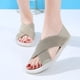 thumbnail image 5 of XIHAHA, zapatillas informales para mujer, moda exterior para mujer, sandalias antideslizantes con parte inferior gruesa y plataforma perezosa cruzada, zapatos para mujer, 5 of 5