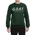 thumbnail image 2 of Wild Bobby, Goat God Over All Things Inspirational/Christian Unisex Crewneck Graphic Sweatshirt, Forest Green, Small, 2 of 6