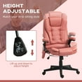 thumbnail image 4 of HOMCOM 6 Point Vibrating Massage Office Chair with Heat, Microfiber High Back Executive Office Chair with Reclining Backrest, Armrests, Orange-red, 4 of 9