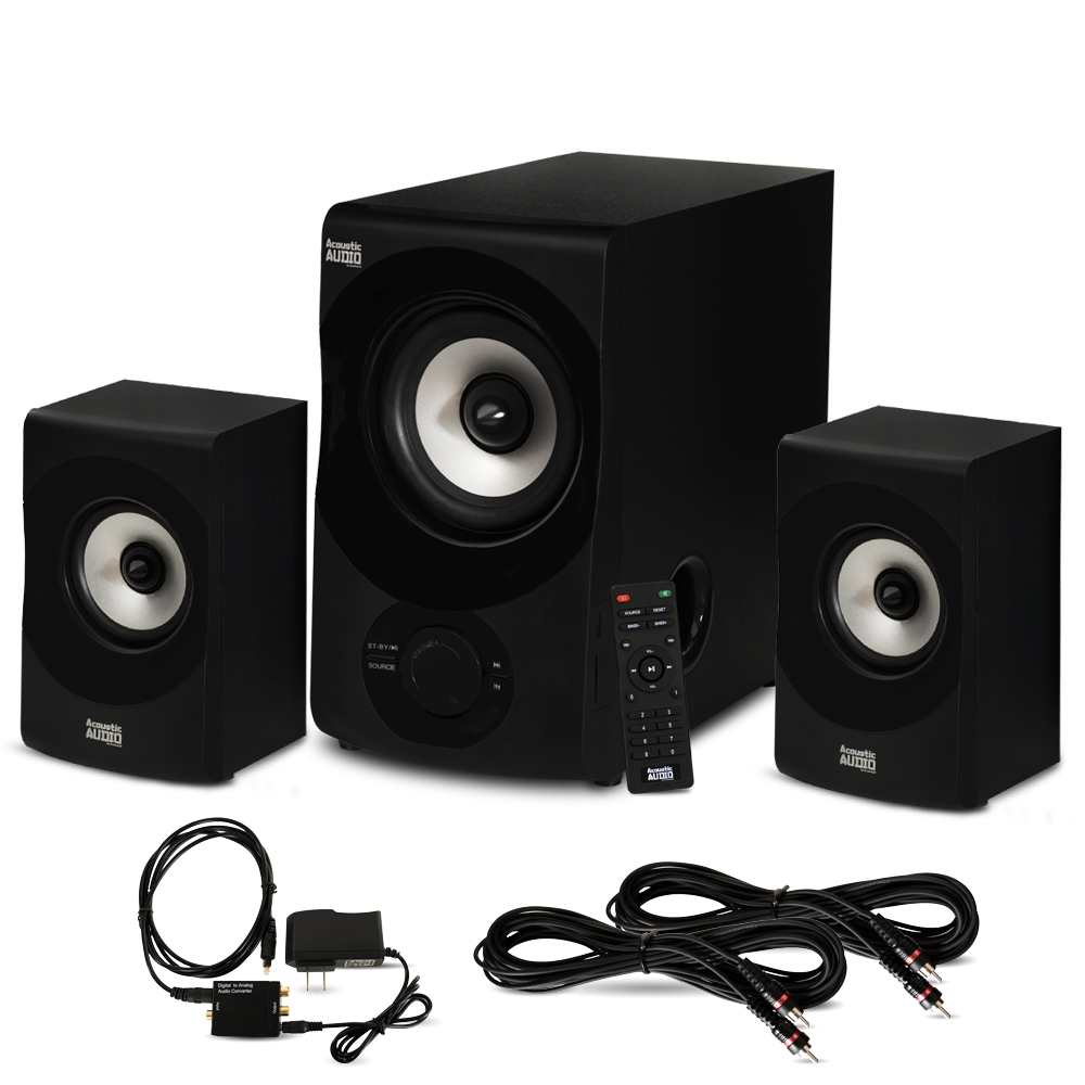 Acoustic Audio AA2171 Bluetooth 2.1 Home Speaker System with Optical