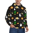 thumbnail image 2 of Kdxio Halloween Print Mens Casual Hooded Collar Drawstring Hoodies Pullover Sweatshirts Casual Long Sleeve Shirts-Small, 2 of 7
