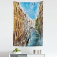 thumbnail image 1 of Watercolor Tapestry, Aquarelle Painting Style Scenery Print of Venice City Italian Romance, Fabric Wall Hanging Decor for Bedroom Living Room Dorm, 5 Sizes, Ginger Sea Blue Umber, by Ambesonne, 1 of 1