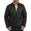 ^^men's Faux Leather Moto Jacket
