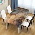 thumbnail image 2 of WOBOGO Marble Brown Pattern Square Tablecloth 54×72in Polyester Fabric Tablecloth Washable Dust Resistant Wrinkle Resistant, 2 of 9
